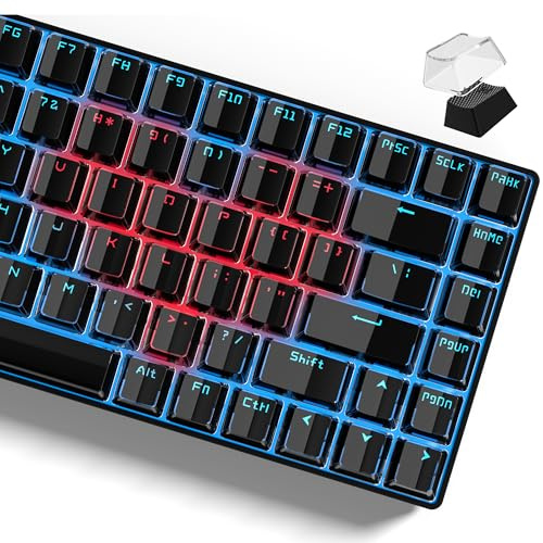 Womier Keycaps - Black Jelly Keycaps, Crystal Shine Through Key caps