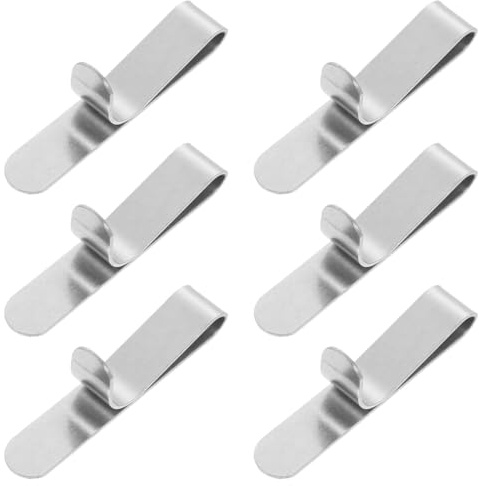 Gatuida 6 Stück Kuchenringfixierclip, Verstellbare Kuchenring Clips, Edelstahl Tortenring Klammern für Backen, Mousse Ring Fixierclip, Praktisches BackzubehöR FüR Torten, Desserts Und Muffins, Silver