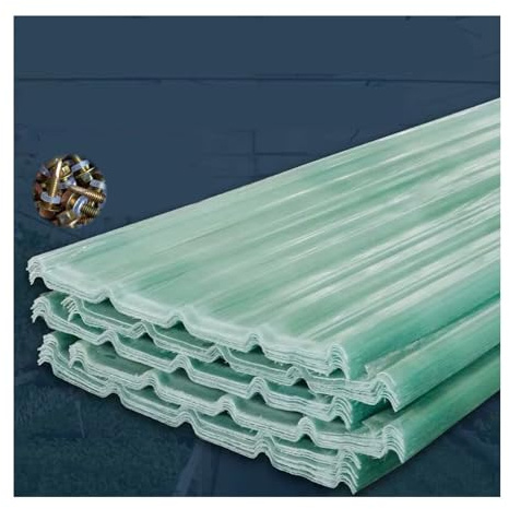 Polyester Wellbahn Natur,Wellplatte Dachblech ，Transparente Tageslichtplatten,Gewächshausplatte,Wellbahn Dachplatten,Wetterfest Dachpaneele,mit Schraube，für Carport(12pcs,0.9*1.3m/35*51in)