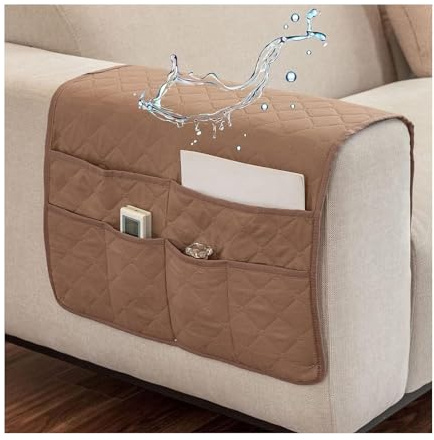 ILiemao Sofa Armlehnen Bezug Armlehnenbezüge Sofaarmlehnenbezüge Für Couch Stuhl Armschutz Wasserdicht Kopfstützenbezug Liegestuhl Armlehnenbezug Sessel Schonbezug Armlehnenschoner(Kamel)