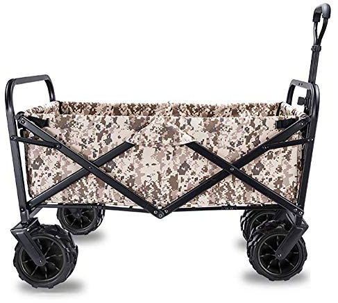 Chariot de camping pliable, chariot de plage et chariot utilitaire – Charge maximale de 90,7 kg – Chariot de courses portable pour aventures en plein air et équipement de transport