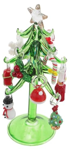 TOYANDONA Kristall Glas Weihnachtsbaum Miniatur Tischdeko Eleganter Kleiner Baum aus Klarem Glas Festliche Weihnachtsdeko für Innenräume Vielseitiges Ornament für Zuhause und Büro