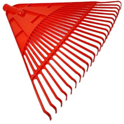 Baoblaze Râteau à Feuilles Tête de Râteau Jardin Tête de Râteau PP 24 Dents Remplaçable Multifonction Léger Adapté pour Ramassage Aiguilles Herbe Terrasse Cour, Rouge