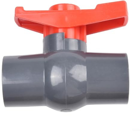 PVC-U Rubinetto a sfera con manicotto adesivo per tubi dell'acqua, design monopezzo, adatto per irrigazione di piscine e giardini, disponibile in 20/25/32/40/50 mm (25 mm)