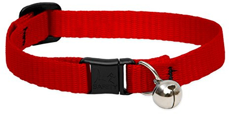 LupinePet Basics 1/2 Red Cat Safety Collar with Bell , 8-12