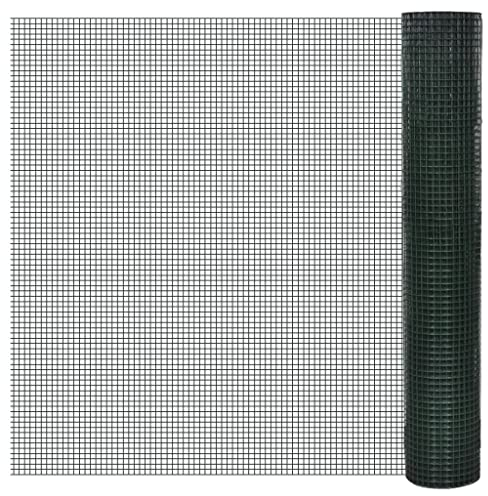 vidaXL Grillage plastifié à Mailles carrées 1m x 10 m,Mailles 19 x 19 mm