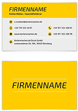 500 x Visitenkarten individuell Business Karten 300g/qm 85 x 55 mm - Taxi Fahrt