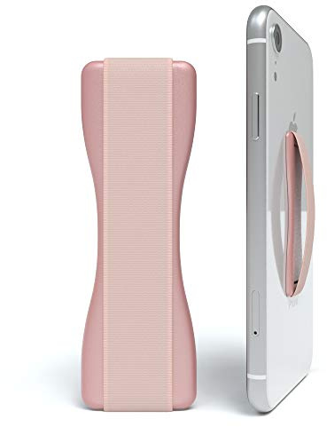 EAZY CASE Premium Smartphone Finger Halterung - Selbstklebender Handy Griff, Smartphonehalter, Selfie Handyhalter, Fingerhalterung - auch geeignet für e-Reader und kleine Tablets, Rosé-Gold