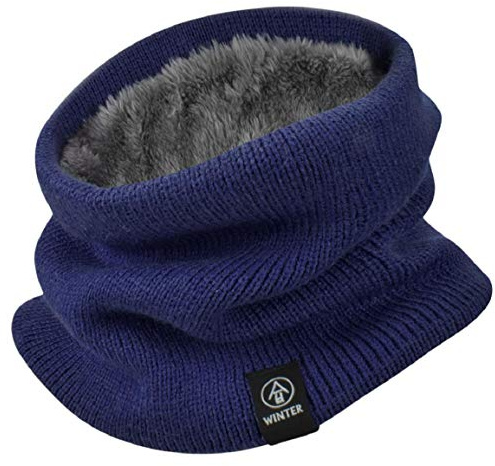 Yuson Girl Hiver Écharpe Femme et Homme Tour de Cou Chaud Tricot Foulard Écharpe Tube Foulard Ronde Moto