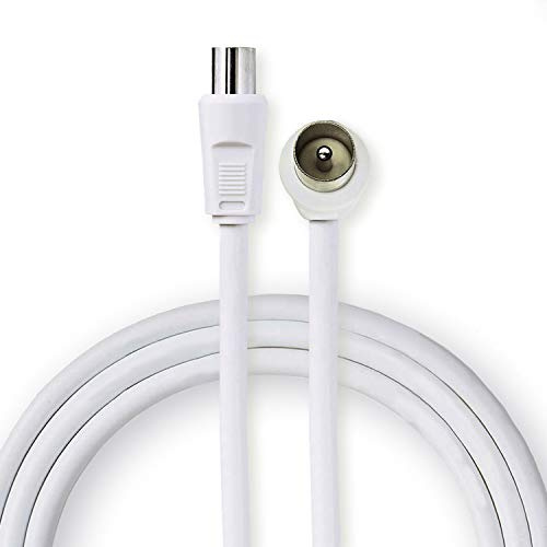 Ex-Pro 15m Male to Female (Plug to Socket) 90dB Straight TV Aerial Double Shielded Coaxial Cable, White