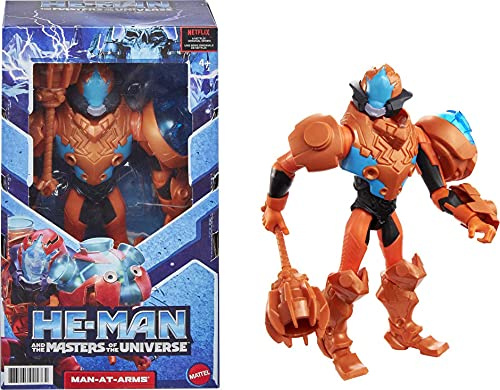 Masters of the Universe He-Man and The Large Action Figure, 8.5-in Motu Character Based on Animated Series, Battle Character for Storytelling Play, Gift for 4 Years and Older
