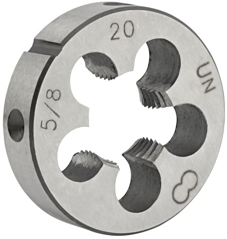 Aceteel 5/8-Zoll-20 UN Runde Schneideisen für Rechtshänder, Maschinengewinde-Schneideisen 5/8 x 20 UN