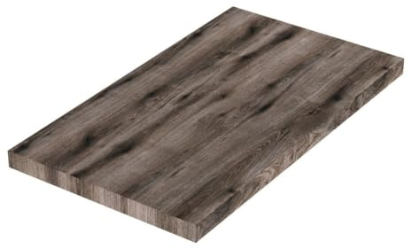 KIAMAMI VALENTINA - Ablage für Aufsatzwaschbecken in Holzoptik Eiche dunkel - 80cm