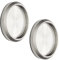 SOTECH 2 pièces Poignées de portes coulissantes MILA Poignée-Ø : 58 mm autocollante avec tampon adhésif 3M Poignées de meubles en acier inox pour portes en verre & portes de chambres de