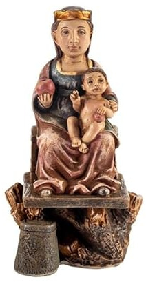 Figura Virgen de Aranzazu de Reina Pintada a Mano de 10 cm
