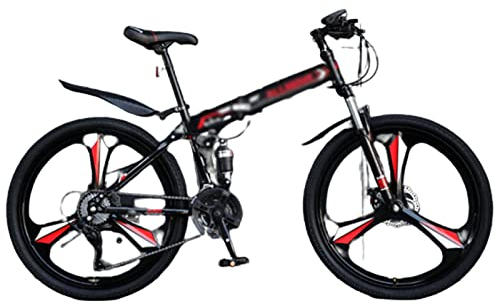 CASEGO Klapprad, Rahmen aus Stahl mit hohem Kohlenstoffgehalt, mit Vordergabel, stoßdämpfend, Studenten, Reiten, Mountainbike, variable Geschwindigkeit im Freien (C 27,5 Zoll)