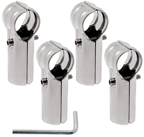 BENLIUDH Morsetto a T per recinzione, 3,8 cm, in acciaio inox, con bullone e dado (4 pezzi)