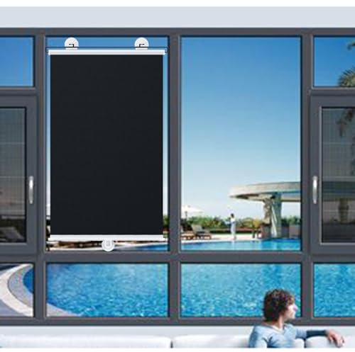 Saugnapf-verdunkelungsrollos, Verdunkelungsvorhänge Ohne Bohren, Dachfenster Rollo, Temporäre Thermorollos Jalousien, Sonnenschutzrollos Für Haus/küche/büro,1pc-68x125cm/27 * 49in