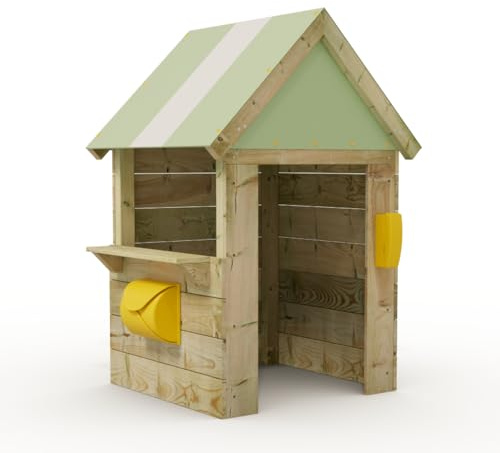 Wickey Maison de Jeu Hut - Maison de Jeu en Bois pour Enfants, Maison de Jardin pour Enfants, extrême résistante aux intempéries - en Bois Massif imprégné sous Pression - Vert Pastel