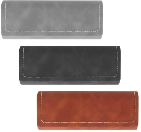 YYTECH 3 Pcs Étuis à Lunettes Rigides,Boite Lunettes Rigide Portable,Boîte à Lunettes en Cuir PU Boîte à Lunettes Anti-chute,Boîte à Lunettes pour Lunettes de Myopie, Lunettes de Soleil