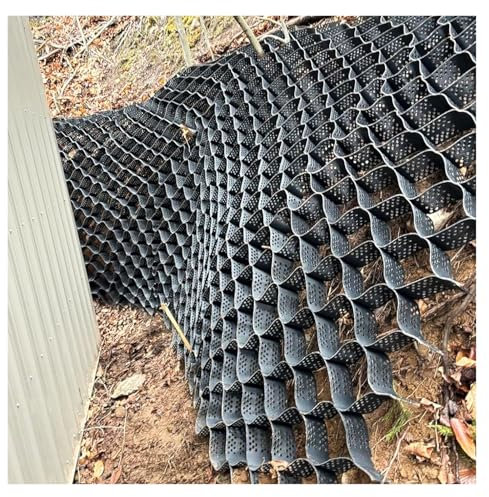 Kiesgitter Kies Bodengitter - dicke Geo Grid Einfahrt Stabilisierung Grids, Bodenstabilisierungsgitter für Hänge für Bürgersteige/Böschungen, Durchlässige Pflastersteine für Landschaftsbau(H 10cm/4in,
