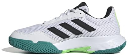 adidas Court Spec 2 Tennis Shoes, Scarpe da Tennis Unisex - Adulto, Ftwr Bianco Nucleo Nero Pure Teal, 42 2/3 EU