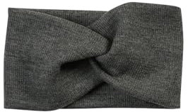 DILLING DILLING Stirnband aus natürlicher Merinowolle für Kinder - Dunkelgrau meliert Einheitsgröße