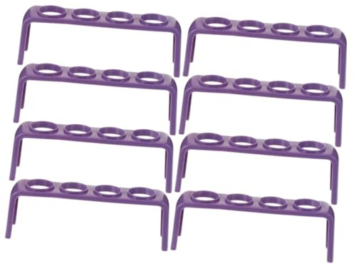 OUNONA 8pcs Test Tube Racks for Laboratory School Teaching Aids Test Tube Holder Shelf Storage for Science Lab Use Random Color