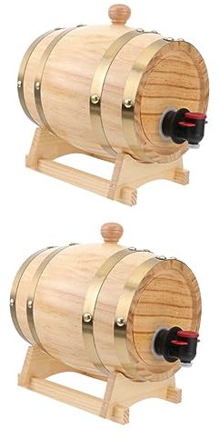Cabilock 2 STK Weinfass Korkenzieher entkoffeinierter Kaffee Linienform Kleinigkeit Wandhaken küchenmaschiene kochgeschirr Party Sachen grillzubehã¶r Bierfass aus Holz Bier Holzfass Eiche