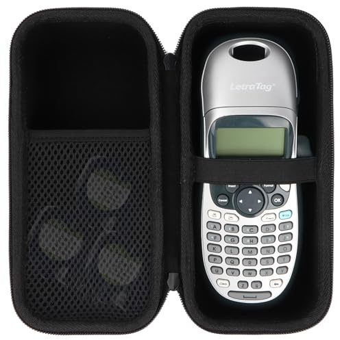 Lebakort Storage Case Compatible with DYMO LetraTag 100H / 100H Plus Handheld Label Maker (Black Case)