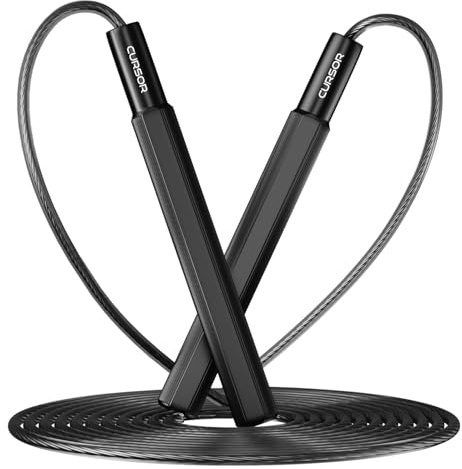 Jump Rope, Tangle-Free Rapid Speed Jumping Rope Cable with Ball Bearings for Women, Men, and Kids, Adjustable Steel Jump Rope Workout with Aluminum Alloy Handles for Fitness, Home Exercise Slim Body