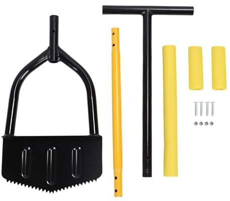 CHEOTIME Edger de la pelouse, Conception de Dents de la Lune en Acier Inoxydable de 38 Pouces, Outil Manuel de Bordure d'herbe pour Les trottoirs Jardins et parterres de Fleurs