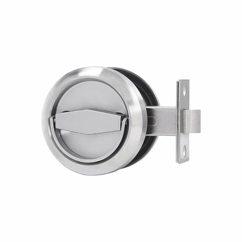 TopHomer Serratura rotonda da incasso, in acciaio inossidabile 304, funzionamento fluido e silenzioso, per porte interne, uffici, commerciali, camera da letto e bagno