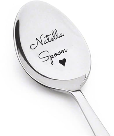 Nutella Spoon Kaffee Löffel – Gravierte Kaffeelöffel aus Edelstahl mit lustigem Spruch - Geschenk zu Weihnachten für Nutella Liebhaber, Freunde & Familie – Gift for Him Her