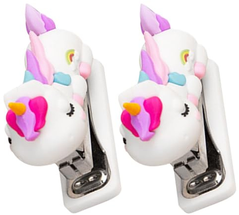 Ciieeo Grapadora de Escritorio Unicornio 2 Piezas, Grapadora Manual Portátil para Oficina y Estudio, Diseño Compacto y Colorida para Papelería Estética y Uso Escolar