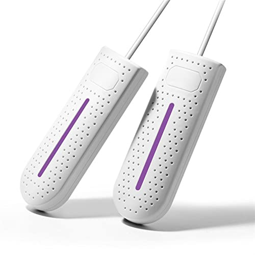 LRFVADW Asciugascarpe intelligente elettrico ultravioletto asciuga scarpe e deodorante con timer scarpe stivali calzini scaldino adulto a forma di piede nessun rumore forte (bianco)