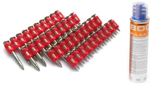 Clavos de acero y hormigón 3,0 x 27 mm HC6 Gas para clavadora de hormigón Spit Pulsa 800 P27 P40 P65
