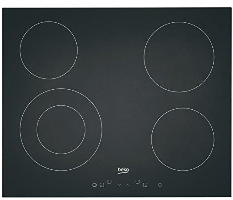 Beko HIC64401 Piano cottura a induzione con piano in vetro e piani cottura in vetroceramica, Nero