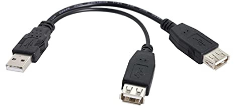 Chenyang USB 2.0 A maschio a doppio dati USB 2.0 una femmina + cavo di alimentazione USB 2.0 A femmina cavo di estensione 20 cm