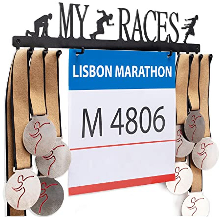 Laufender Medaillenhaken Medaillen & Startnummern - Running Medal & Bibs Display Holder