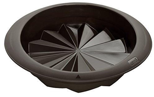 Lurch 85032 FlexiForm Fancy Cake/runde Backform Ø 24 cm aus 100% BPA-freiem Platin Silikon, braun, 32 x 29 x 6.8 cm