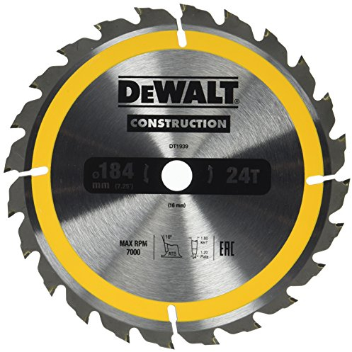 DeWalt DT1939-QZ Lame de scie portative 24WZ, Argent, 184/16mm