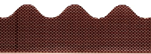 Wave-Shaped Eaves Ventilation Profile, 87.3 cm, PVC Brown, Suitable for Corrugated Sheet Profile 5, Optimum façade & roof Ventilation, Bird Defence