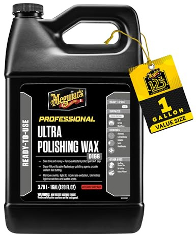 Meguiar's D16601 Detailer Ultra Polishing Wax Autowachs, 3.78L | One-Step Cleaner Wax, Autopolitur und Wachs, Meguiar's Autowachs zur Kratzerentfernung