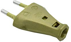 Eurostecker Gold 250V 2,5A SK II – Flache Ausführung CEE 7-16 Stromstecker für 2-adrige Kabel