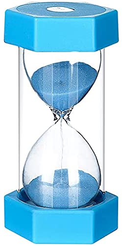 Timener reloj de arena, temporizador de arena Kunststoff, para juego familiar y oficina (1 minuto, azul)