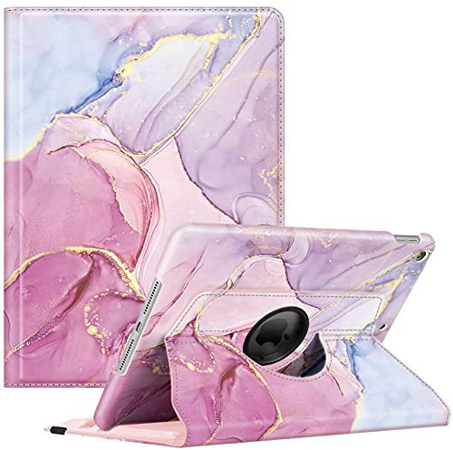 Fintie - Carcasa Compatible con iPad de 10,2 Pulgadas, 9ª/8ª/7ª generación (2021/2020/2019), Funda giratoria de 360 Grados, Funda con función de Almacenamiento de lápiz, mármol Glorioso