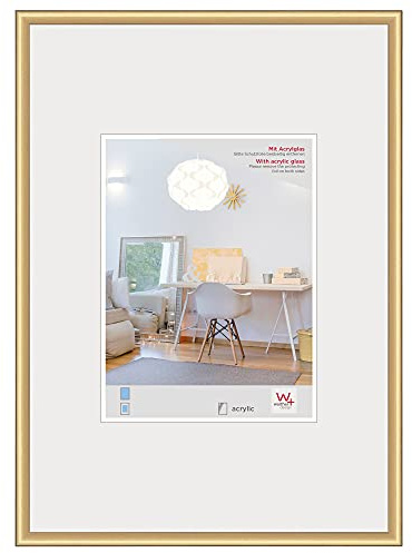walther design Cadre photo walther design doré 60 x 90 cm avec verre d’art, cadre en plastique New Lifestyle KVX090G
