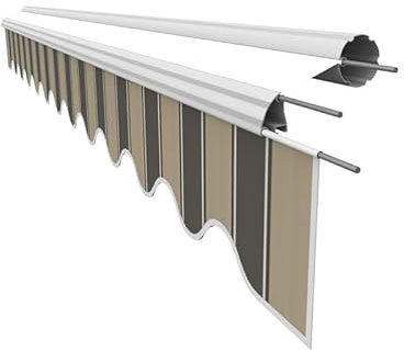 Leudus Markisen Volant Markisenbespannung Sonnenschutz Ersatzstoffe 4.85m*23cm SPD060 Sonnenmarkise fertig genäht