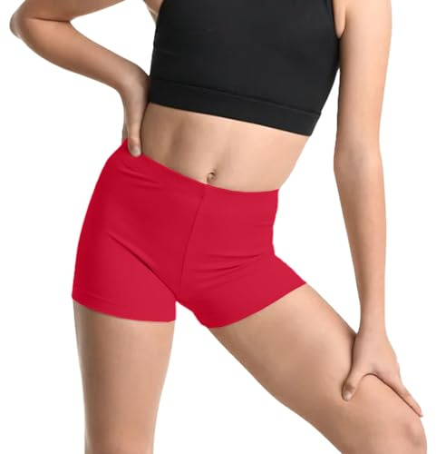 NetSetUK Girls Cycling Shorts - Kids neon Microfiber hot Pants Stretchy Comfortable fit Girls Shorts for Yoga, Ballet, Gymnastics, School & Sportswear